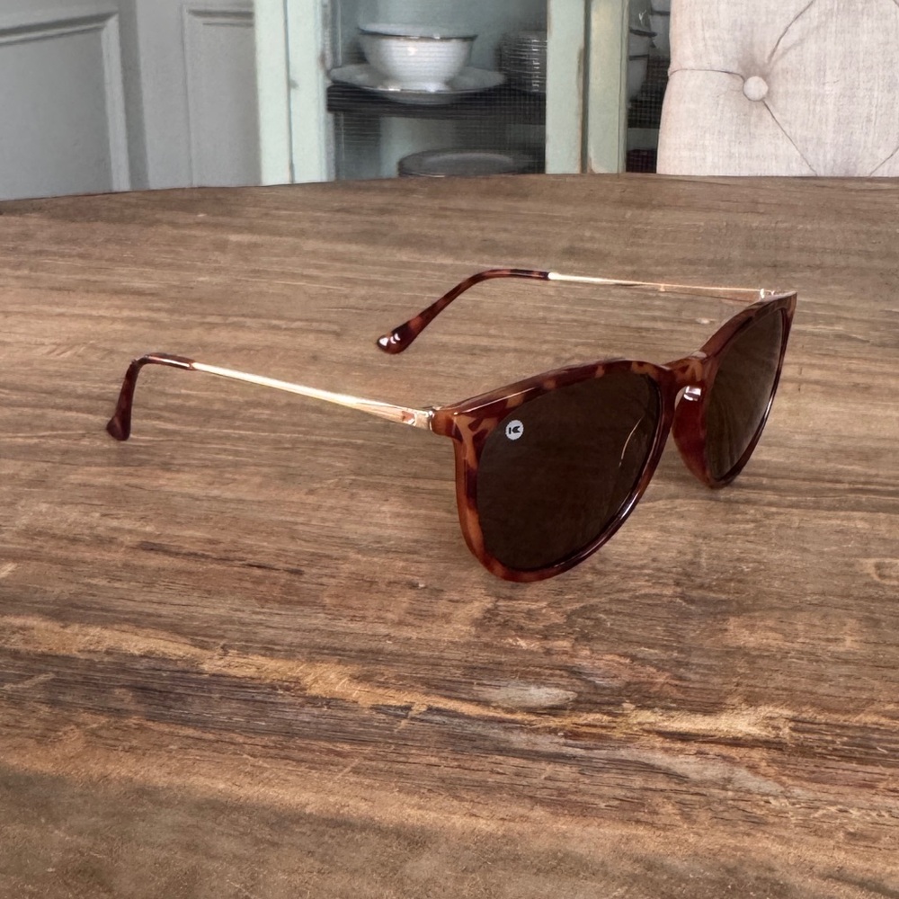Knockaround Mary Janes Tortoise Gold Frame Polarized Brown Lens Sunglasses